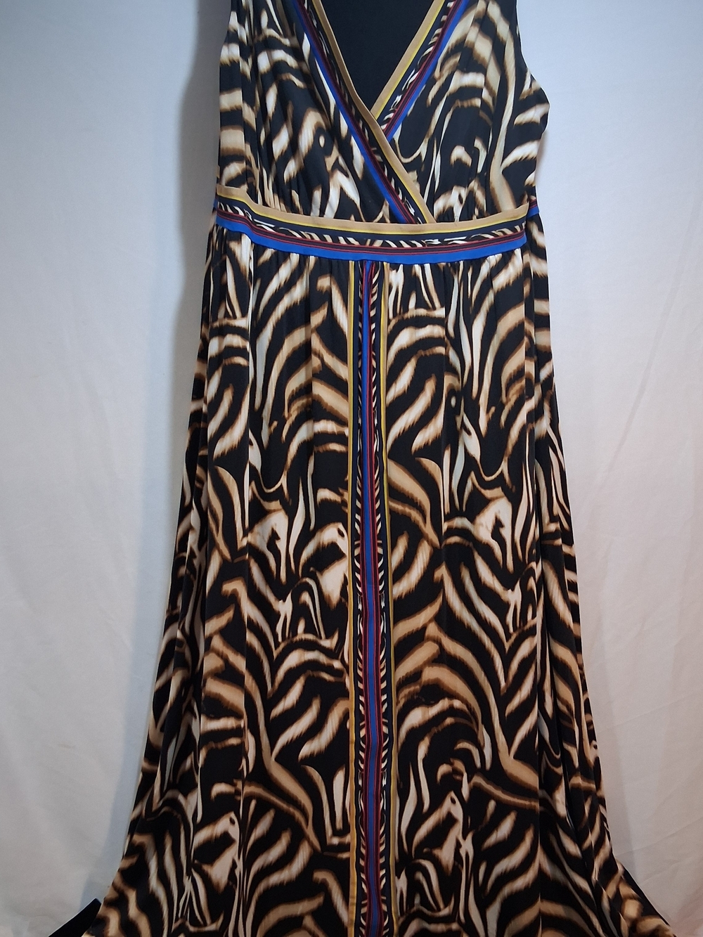 Women’s Black and Tan Zebra Print Prom Dress